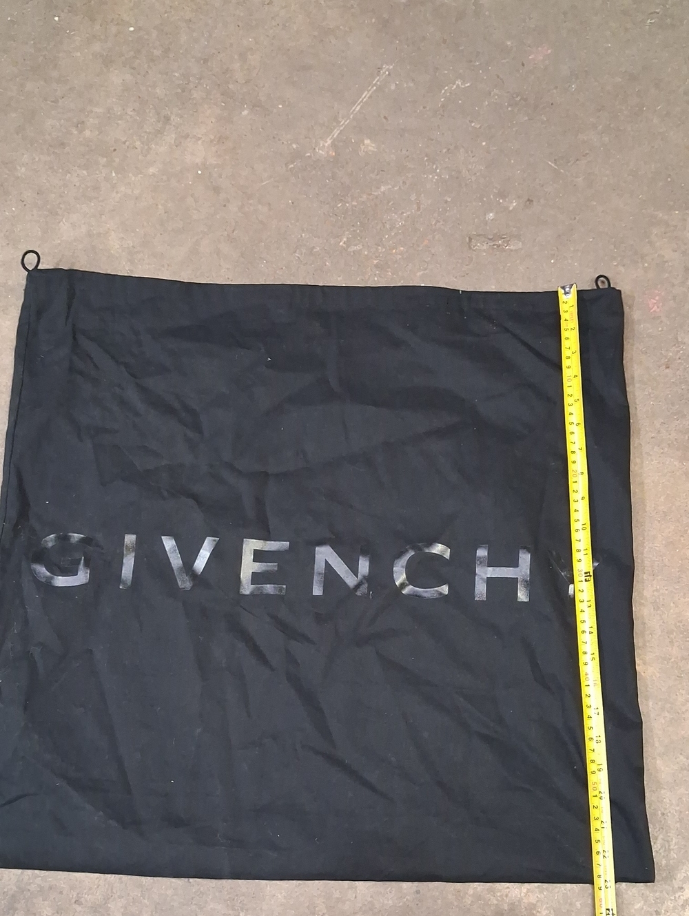 Black Givenchy Drawstring Dust Bag Metallic Logo